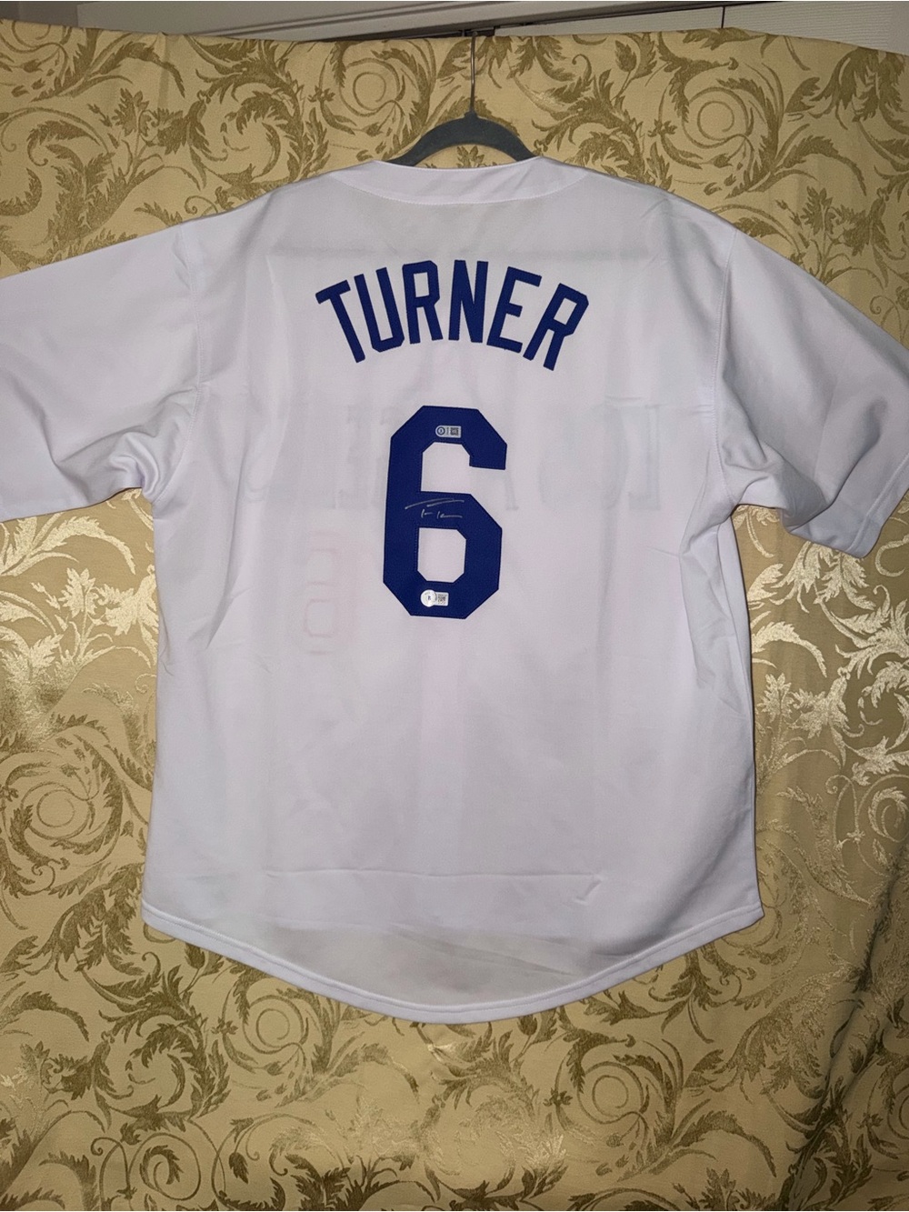 Turner #6 White Dodgers Baseball Jersey - Authentic Team Style